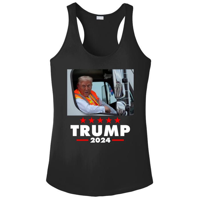 Garbage Truck Trump 2024 Ladies PosiCharge Competitor Racerback Tank