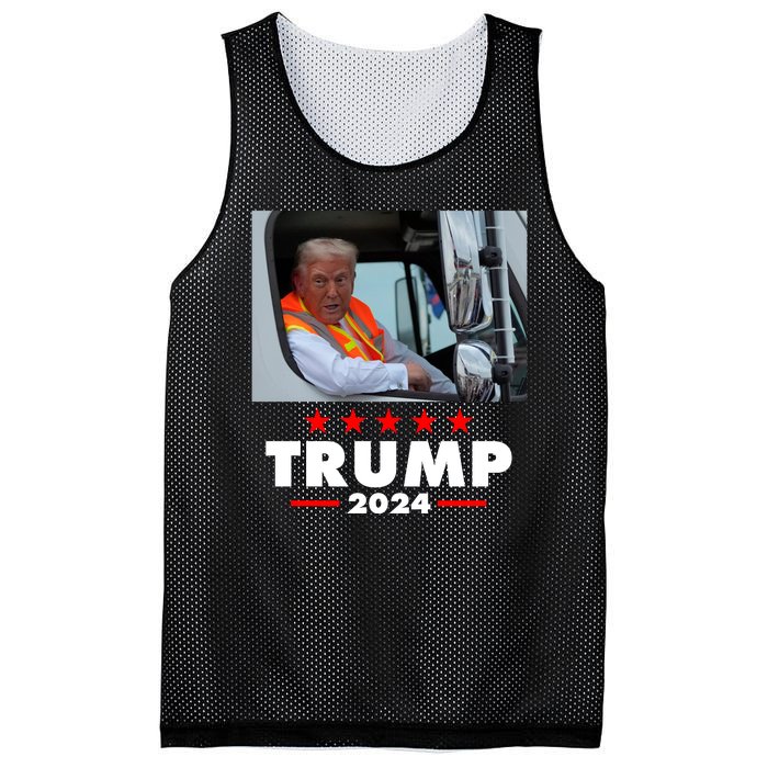 Garbage Truck Trump 2024 Mesh Reversible Basketball Jersey Tank