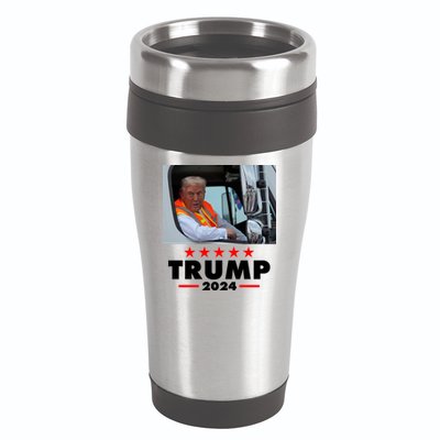 Garbage Truck Trump 2024 16oz Travel Tumbler