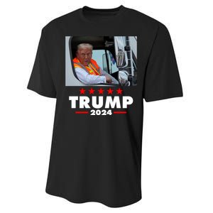 Garbage Truck Trump 2024 Performance Sprint T-Shirt