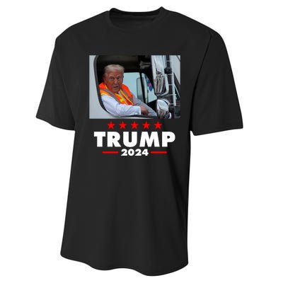 Garbage Truck Trump 2024 Performance Sprint T-Shirt