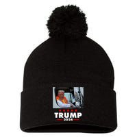 Garbage Truck Trump 2024 Pom Pom 12in Knit Beanie