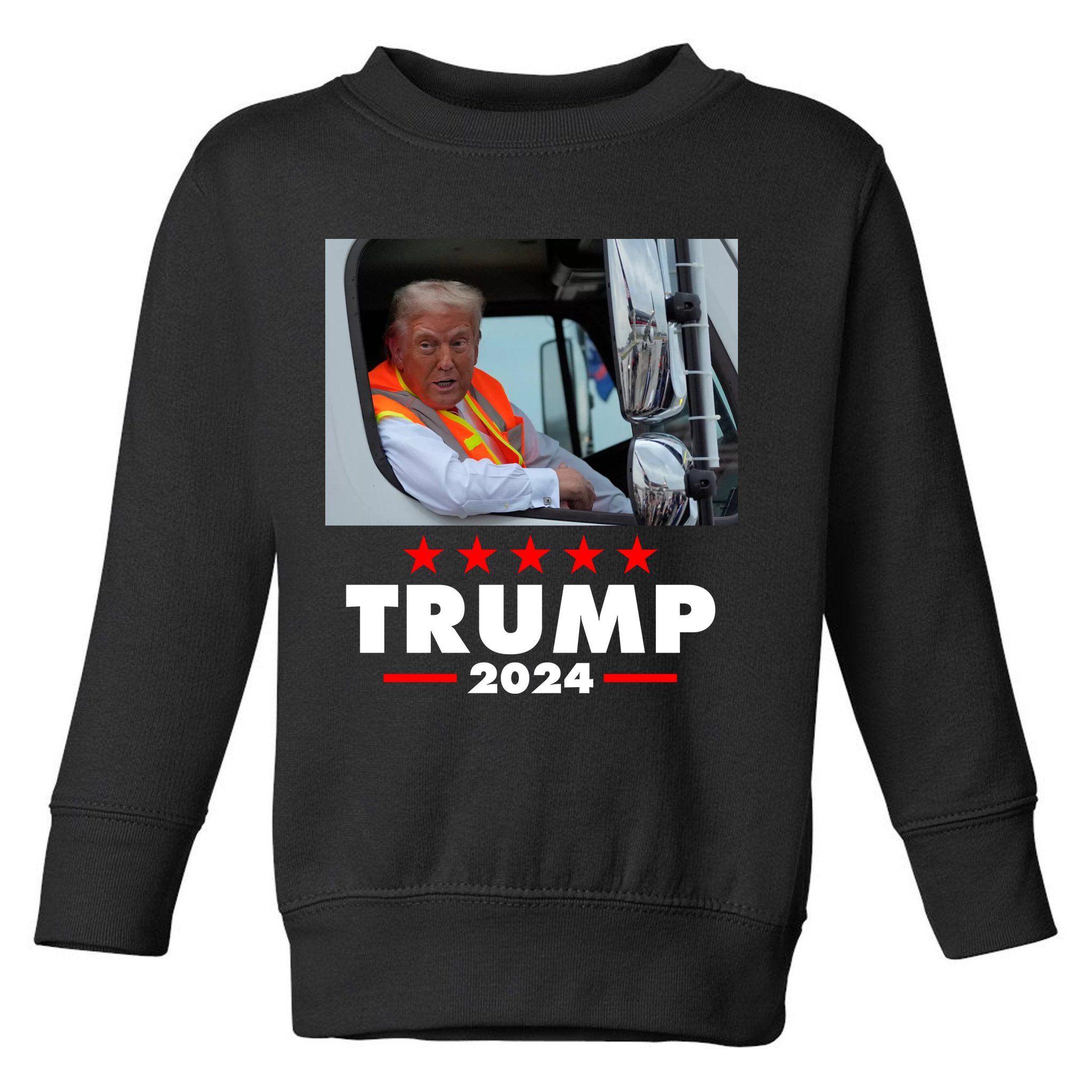 Garbage Truck Trump 2024 Toddler Sweatshirt