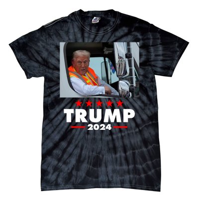 Garbage Truck Trump 2024 Tie-Dye T-Shirt