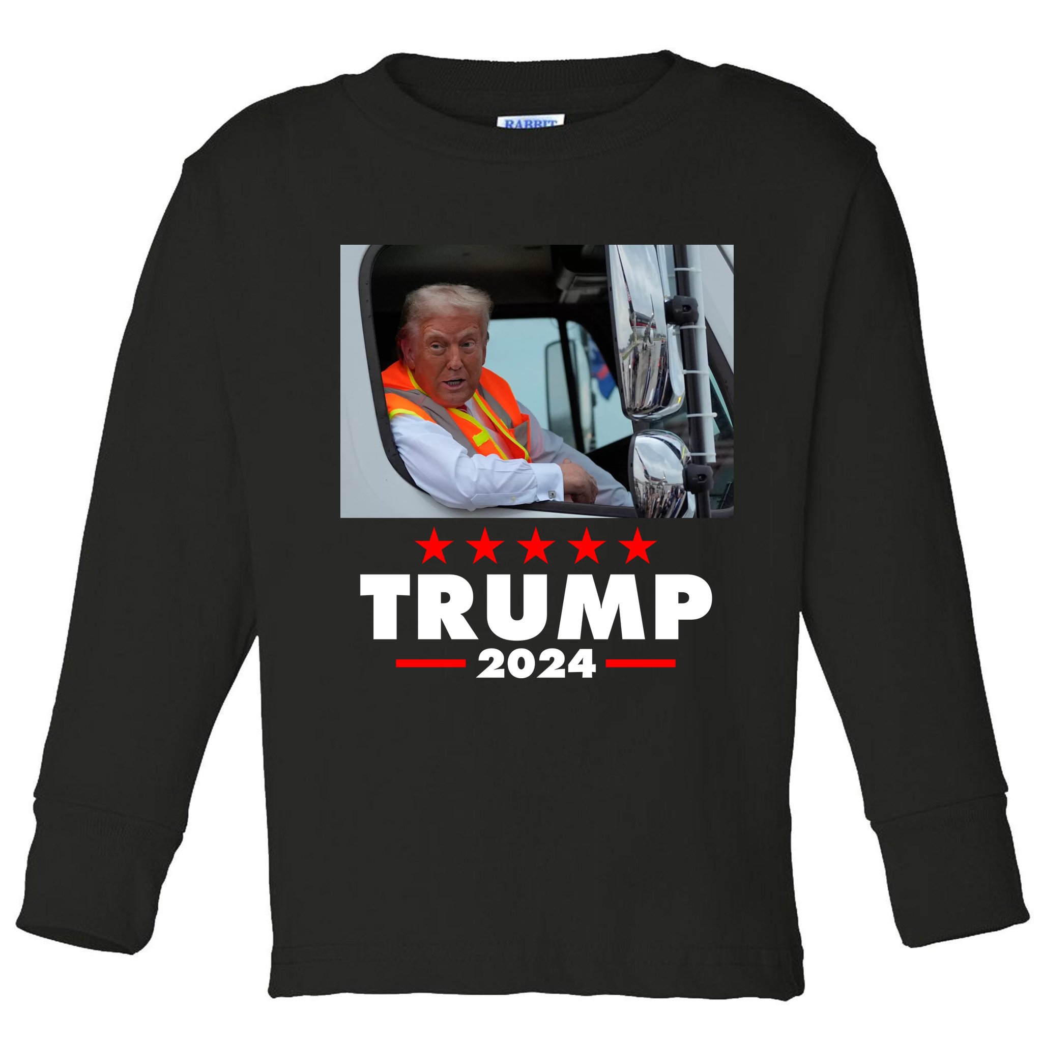 Garbage Truck Trump 2024 Toddler Long Sleeve Shirt