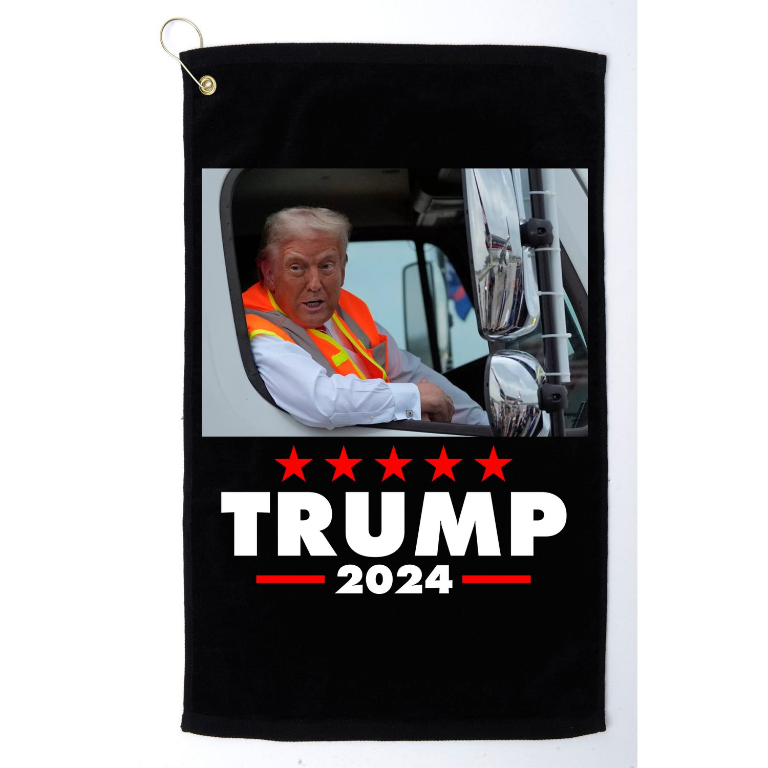 Garbage Truck Trump 2024 Golf Towel