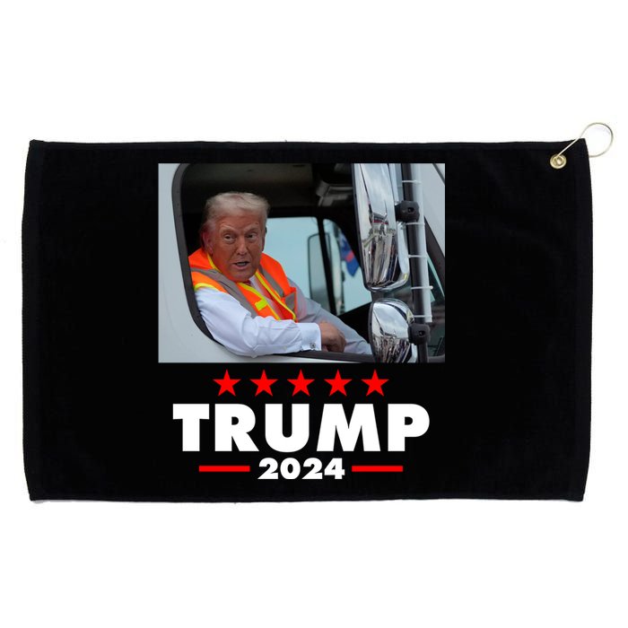 Garbage Truck Trump 2024 Grommeted Golf Towel