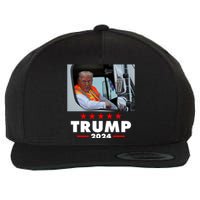 Garbage Truck Trump 2024 Wool Snapback Cap