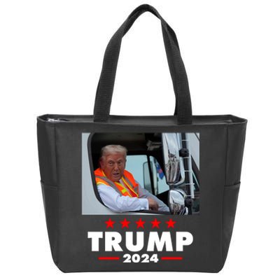 Garbage Truck Trump 2024 Zip Tote Bag