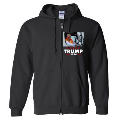 Garbage Truck Trump 2024 Full Zip Hoodie