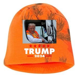 Garbage Truck Trump 2024 Kati - Camo Knit Beanie