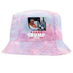 Garbage Truck Trump 2024 Tie-Dyed Bucket Hat