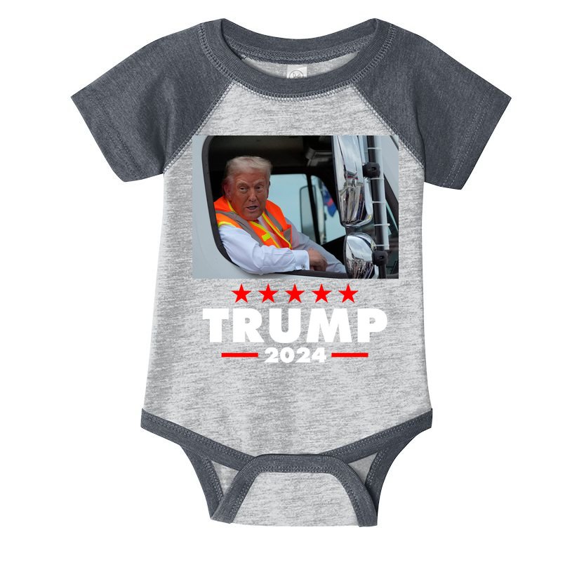 Garbage Truck Trump 2024 Infant Baby Jersey Bodysuit