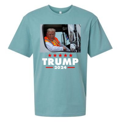 Garbage Truck Trump 2024 Sueded Cloud Jersey T-Shirt