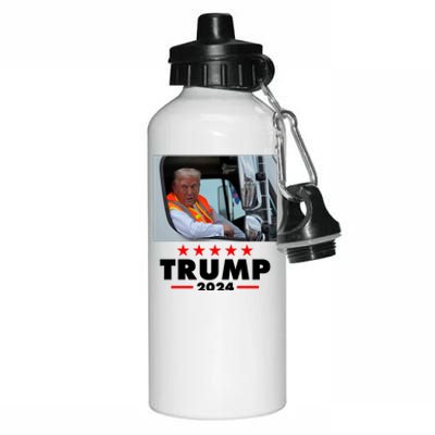 Garbage Truck Trump 2024 Aluminum Water Bottle