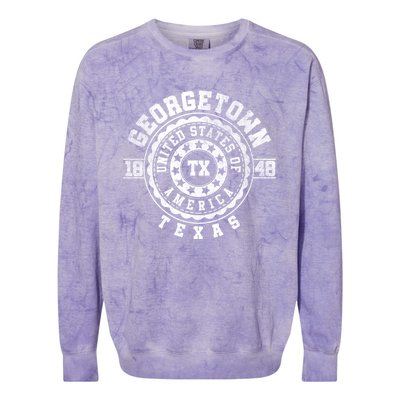 Georgetown Tx Texas Vintage City S Meaningful Gift Colorblast Crewneck Sweatshirt