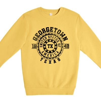 Georgetown Tx Texas Vintage City S Meaningful Gift Premium Crewneck Sweatshirt