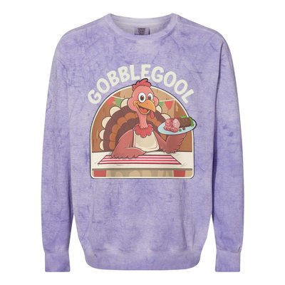 Gobblegool Turkey Thanksgiving Colorblast Crewneck Sweatshirt