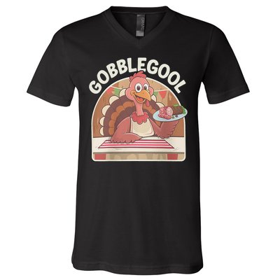 Gobblegool Turkey Thanksgiving V-Neck T-Shirt