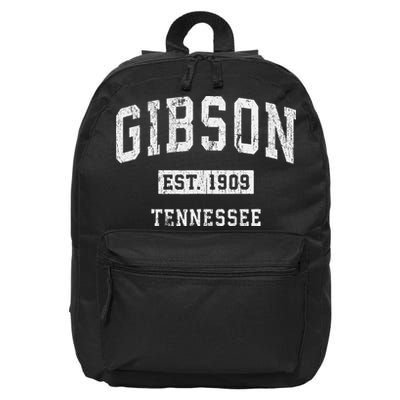 Gibson Tennessee Tn Vintage Athletic Sports 16 in Basic Backpack