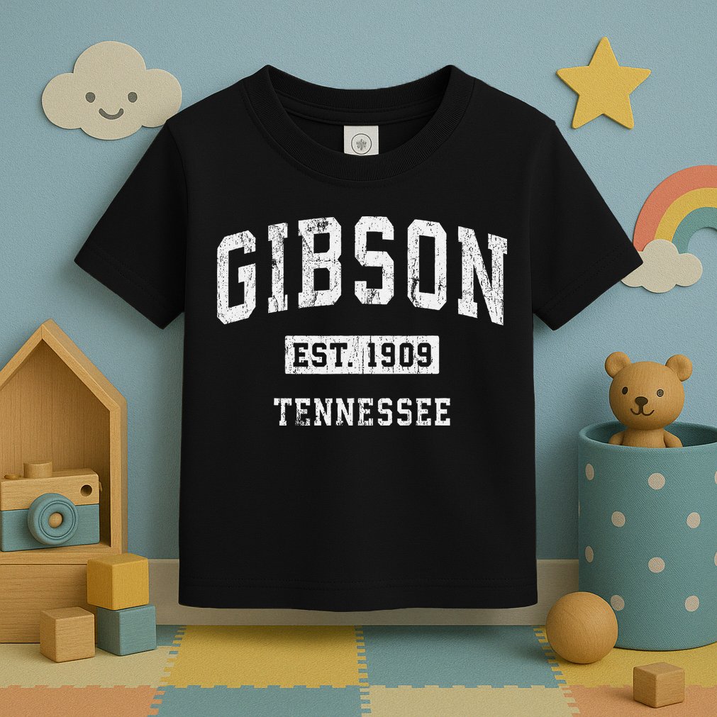 Gibson Tennessee Tn Vintage Athletic Sports Toddler T-Shirt