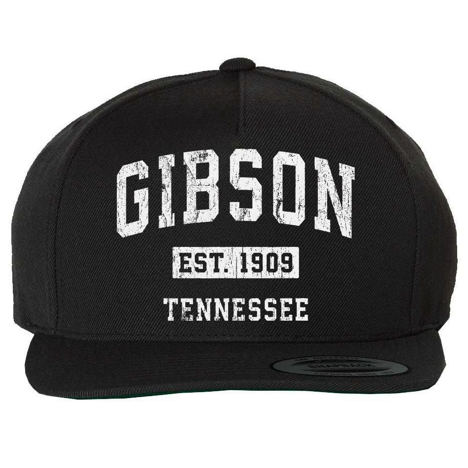 Gibson Tennessee Tn Vintage Athletic Sports Wool Snapback Cap