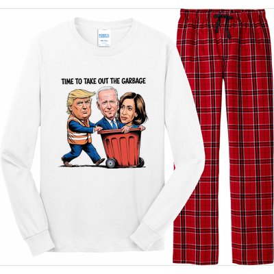 Garbage Truck Trash 2024 Donald Trump Long Sleeve Pajama Set