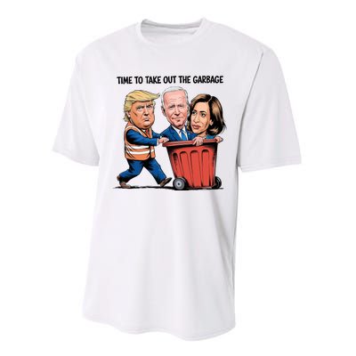 Garbage Truck Trash 2024 Donald Trump Performance Sprint T-Shirt