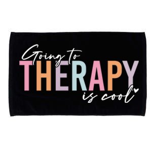 Going To Therapy Is Cool Tal Health Hu Brain Awareness Cute Gift Microfiber Hand Towel