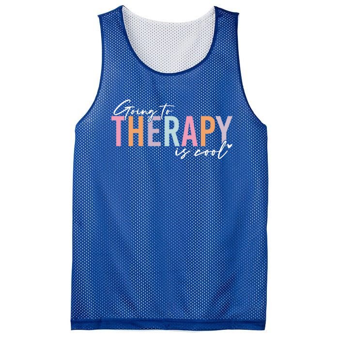 Going To Therapy Is Cool Tal Health Hu Brain Awareness Cute Gift Mesh Reversible Basketball Jersey Tank