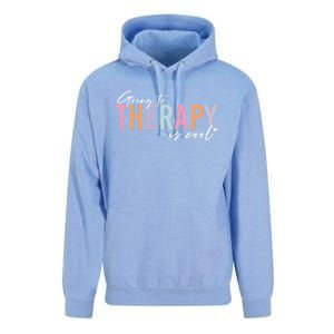 Going To Therapy Is Cool Tal Health Hu Brain Awareness Cute Gift Unisex Surf Hoodie