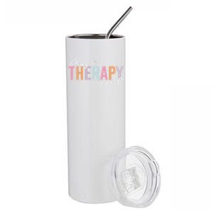 Going To Therapy Is Cool Tal Health Hu Brain Awareness Cute Gift Stainless Steel Tumbler