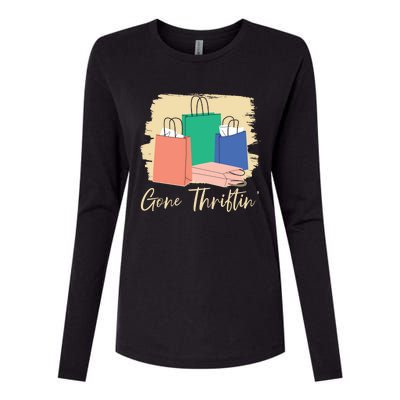 Gone Thriftin' Thrifting Queen Bargain Hunting Cute Gift Womens Cotton Relaxed Long Sleeve T-Shirt