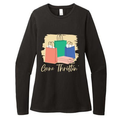 Gone Thriftin' Thrifting Queen Bargain Hunting Cute Gift Womens CVC Long Sleeve Shirt