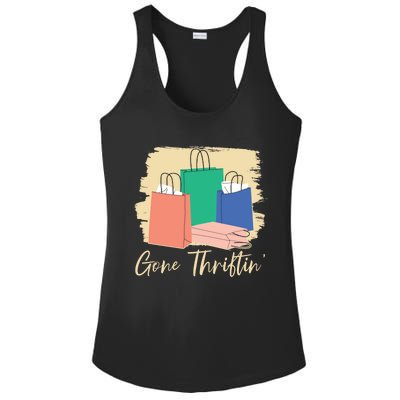 Gone Thriftin' Thrifting Queen Bargain Hunting Cute Gift Ladies PosiCharge Competitor Racerback Tank