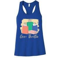 Gone Thriftin' Thrifting Queen Bargain Hunting Cute Gift Women's Racerback Tank