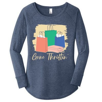 Gone Thriftin' Thrifting Queen Bargain Hunting Cute Gift Women's Perfect Tri Tunic Long Sleeve Shirt