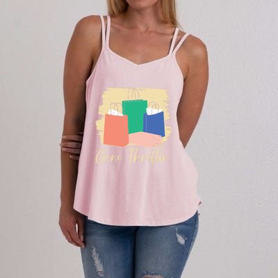 Gone Thriftin' Thrifting Queen Bargain Hunting Cute Gift Women's Strappy Tank