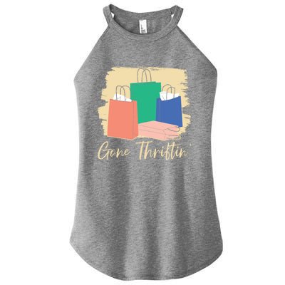 Gone Thriftin' Thrifting Queen Bargain Hunting Cute Gift Women's Perfect Tri Rocker Tank