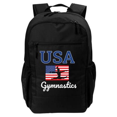 Girl Tumbling Team Gear Gymnast Gymnastics USA American Flag Backpack