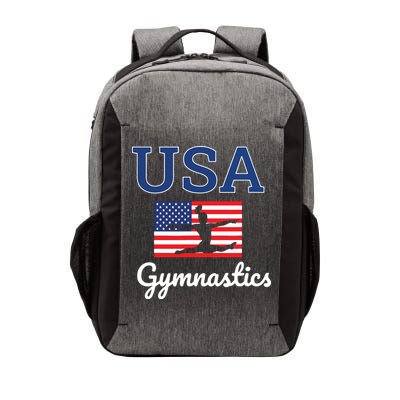Girl Tumbling Team Gear Gymnast Gymnastics USA American Flag Vector Backpack