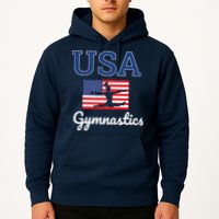 Girl Tumbling Team Gear Gymnast Gymnastics USA American Flag Hoodie