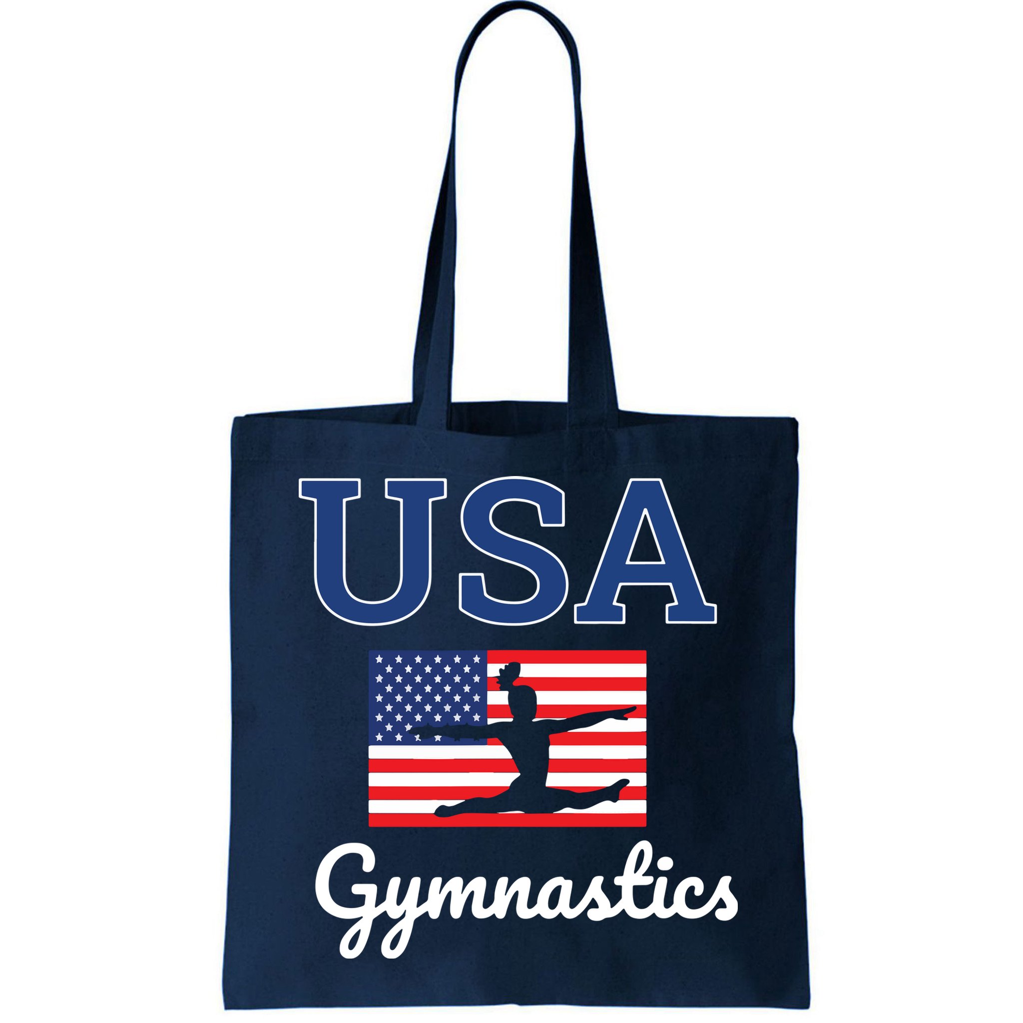 Girl Tumbling Team Gear Gymnast Gymnastics USA American Flag Bag