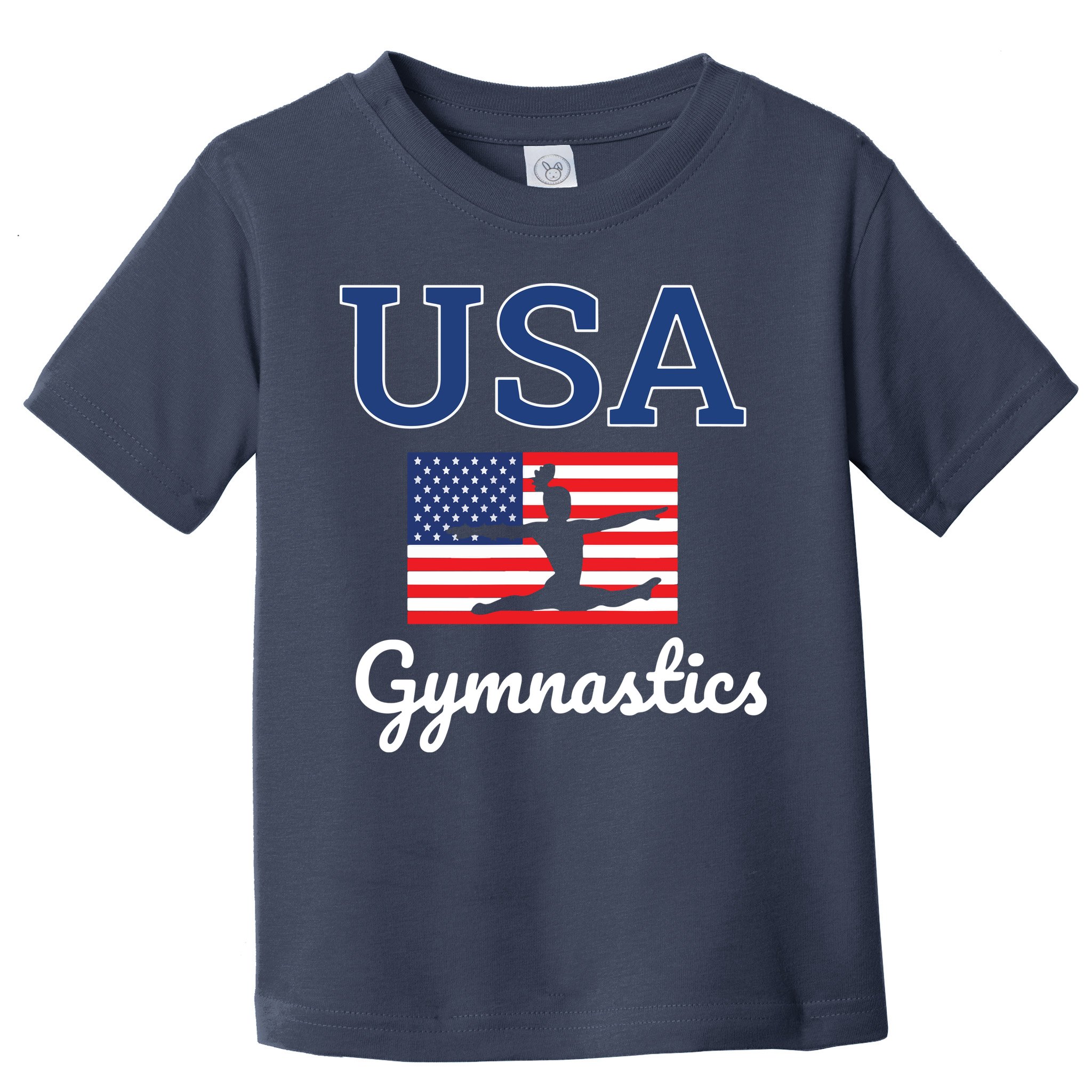 Girl Tumbling Team Gear Gymnast Gymnastics USA American Flag Toddler T-Shirt