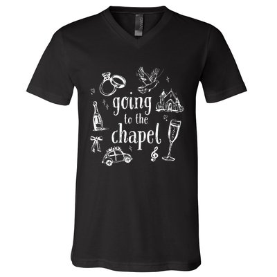 Going To The Chapel Wedding V-Neck T-Shirt