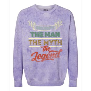 Grumpy The The Myth The Legend For Grandpa Fathers Day Gift Colorblast Crewneck Sweatshirt