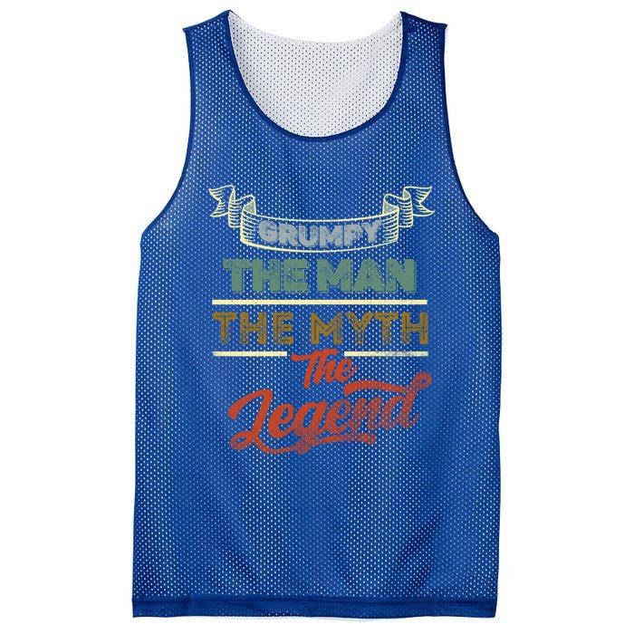 Grumpy The The Myth The Legend For Grandpa Fathers Day Gift Mesh Reversible Basketball Jersey Tank