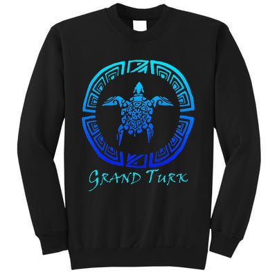 Grand Turk, Turks & Caicos Vintage Tribal Turtle Vacation Sweatshirt