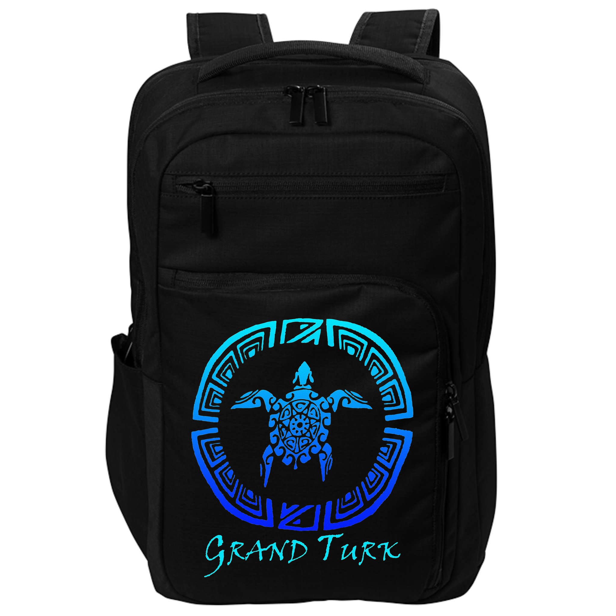 Grand Turk, Turks & Caicos Vintage Tribal Turtle Vacation Impact Tech Backpack