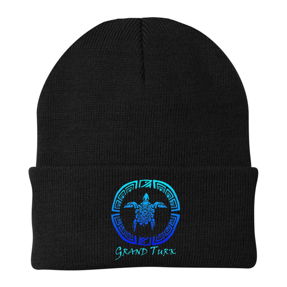 Grand Turk, Turks & Caicos Vintage Tribal Turtle Vacation Beanie